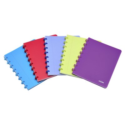 Schrift Atoma A5 blanco 144blz 90gr PP transparant assorti