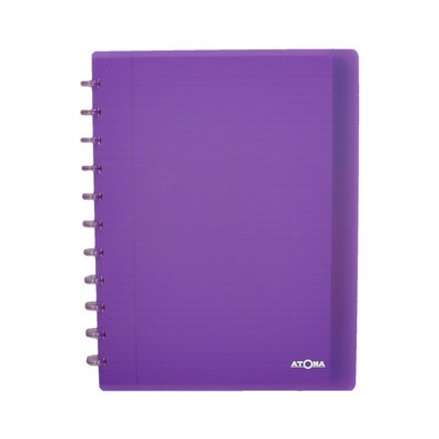 Schrift Atoma A4+ lijn 120blz 90gr PP transparant assorti