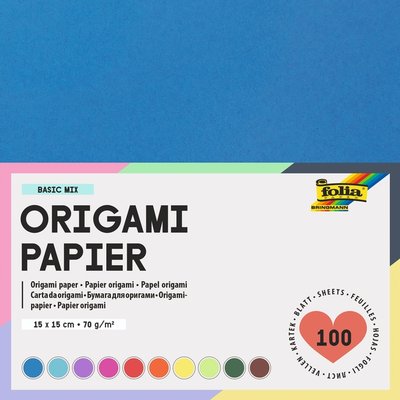 Feuilles de pliage Folia 70g 15x15cm assorti 100 feuilles