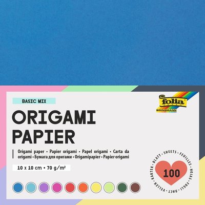 Feuilles de pliage Folia 70g 10x10cm assorti 100 feuilles