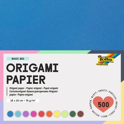 Feuilles de pliage Folia 70g 15x15cm assorti 500 feuilles