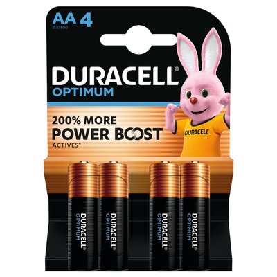 Batterij Duracell Optimum 4x AA