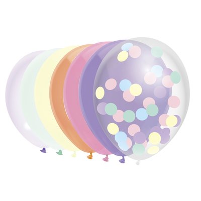Ballon Haza uni 30cm 10 stuks pastel assorti