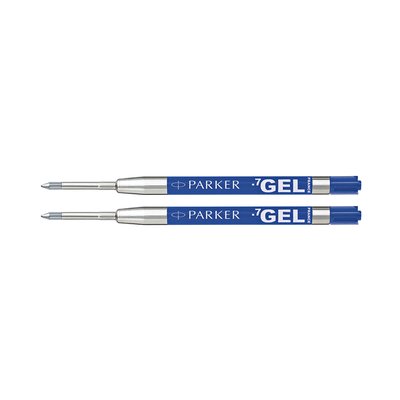 Gelschrijvervulling Parker Quink medium blauw blister à 2 stuks