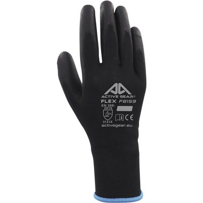 Handschoen ActiveGear grip PU-flex zwart small