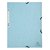 Elastomap Exacompta Aquarel A4 3 kleppen 400gr glanskarton blauw