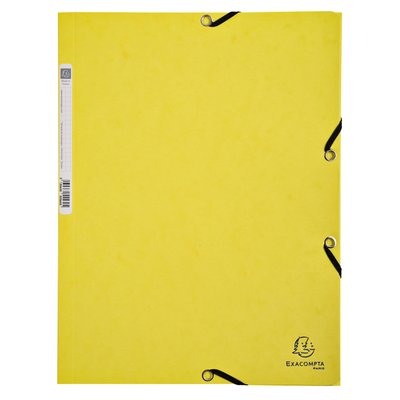 Elastomap Exacompta Aquarel A4 3 kleppen 400gr glanskarton assorti