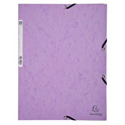 Elastomap Exacompta Aquarel A4 3 kleppen 400gr glanskarton assorti