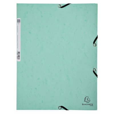 Elastomap Exacompta Aquarel A4 3 kleppen 400gr glanskarton assorti