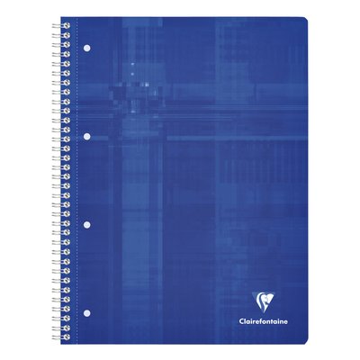 Bloc de cours Clairefontaine Studium A4+ carreau 5x5mm 4 perf 80 pages assorti
