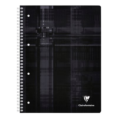 Bloc de cours Clairefontaine Studium A4+ carreau 5x5mm 4 perf 80 pages assorti