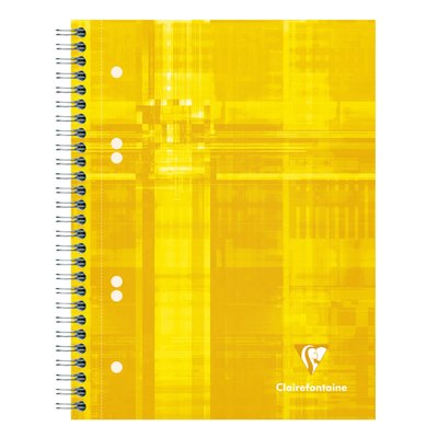 Collegeblok Clairefontaine Studium A5+ ruit 5x5mm 6-gaats 80 pagina's assorti