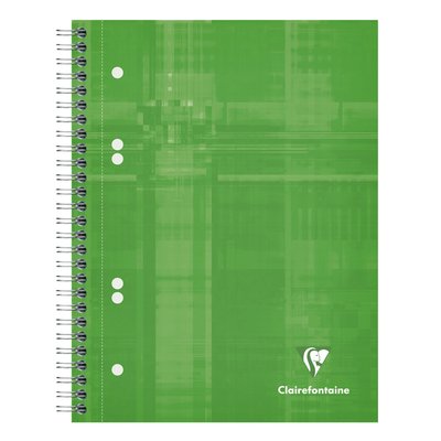 Collegeblok Clairefontaine Studium A5+ ruit 5x5mm 6-gaats 80 pagina's assorti