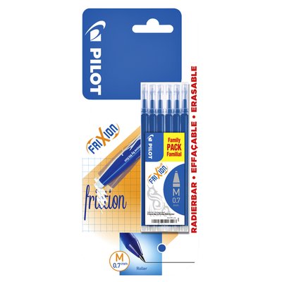 Rollerpenvulling Pilot friXion medium blauw 6 stuks