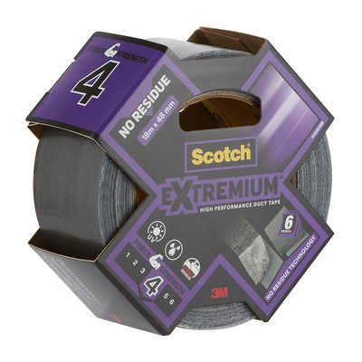 Ruban adhésif Scotch Extremium no Residue 18,2mx48mm gris