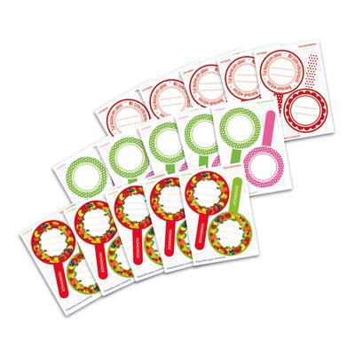 Etiket HERMA 15446 keuken new look rood