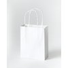 Sac en papier avec poignées 110g 12x15x5,5cm kraft blanc 20 pièces Photo
