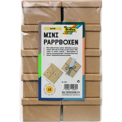 Boîte carton à décorer Folia Mini 75x75x45cm naturel 10 pièces