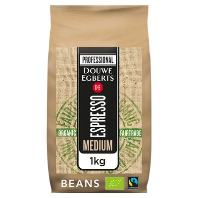 Café en grains Douwe Egberts espresso Medium Roast Organic & Fairtrade 1000g
