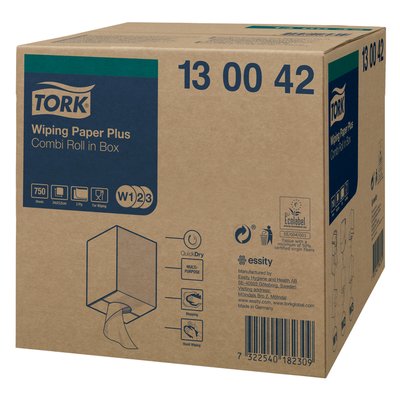 Poetspapier Tork W2 Plus Premium 2-laags 750 vel wit 130042