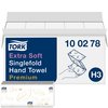 Handdoek Tork H3 Premium singlefold 2-laags 226x230mm 15x200 vel wit 100278 foto