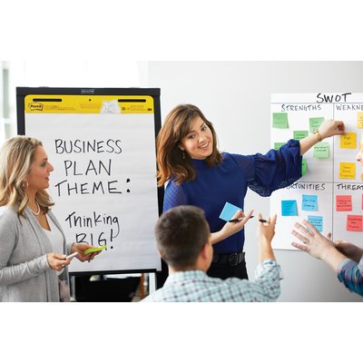 Memoblok Post-it 654 Super Sticky 76x76mm 21+3 gratis assorti