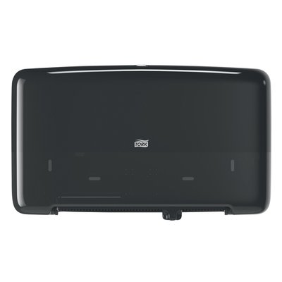 Toiletpapierdispenser Tork T2 Elevation jumbo klein duo zwart 555508