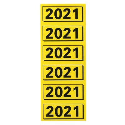 Etiquette dorsale Elba 2021 jaune avec impression en noir 120 pièces
