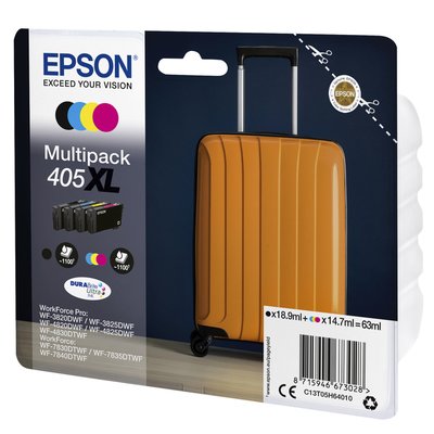 Cartouche d'encre Epson 405XL T05H64 noir + 3 couleurs