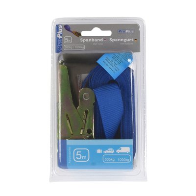 Spanband ProPlus ratel 5 meter blauw