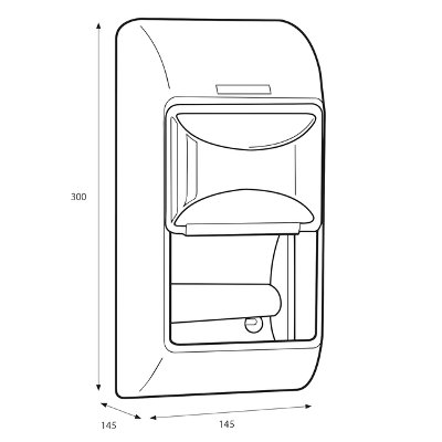 Toiletpapierdispenser Katrin duo wit 92384
