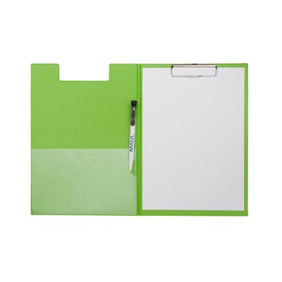Klembordmap MAUL A4 staand met penlus PVC neon groen