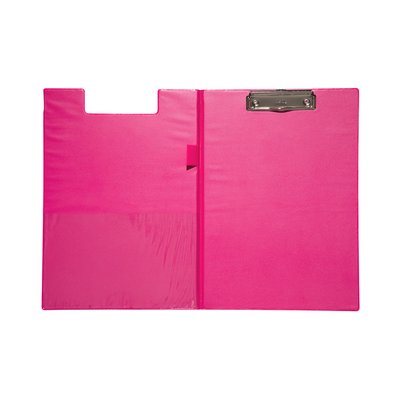 Klembordmap MAUL A4 staand met penlus PVC neon roze