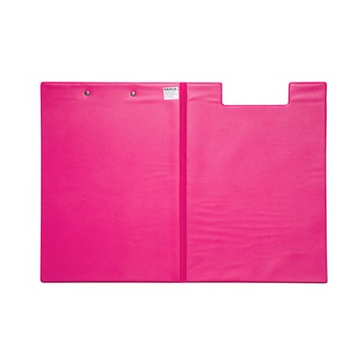 Klembordmap MAUL A4 staand met penlus PVC neon roze