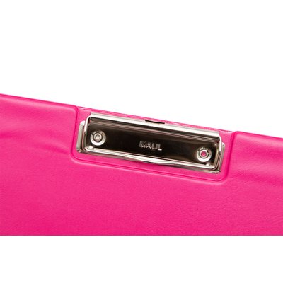 Klembordmap MAUL A4 staand met penlus PVC neon roze