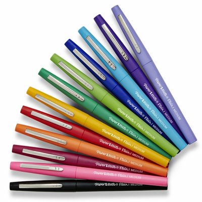 Fineliner Paper Mate Flair Metallic medium blister à 6 stuks