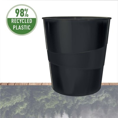 Papierbak Leitz Recycle range 15liter zwart