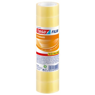 Plakband tesafilm® Standaard 10mx19mm transparant 8 rollen