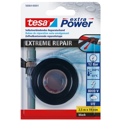 Ruban de réparation tesa® Extreme Repair 2,5mx19mm noir