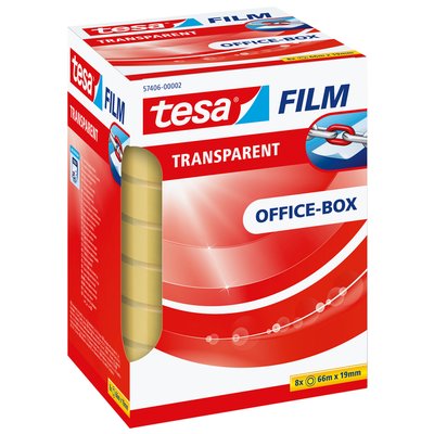 Plakband tesafilm® 66mx19mm Transparant 8 rollen