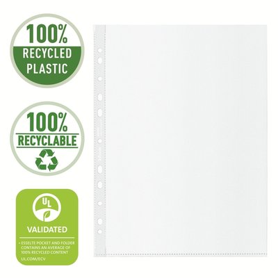 Showtas Esselte recycle PP A4 70µ 11-gaats transparant 100 stuks