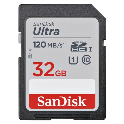 Carte mémoire Sandisk SDHC Ultra 32Go Class 10/UHS-I/120Mo/s)