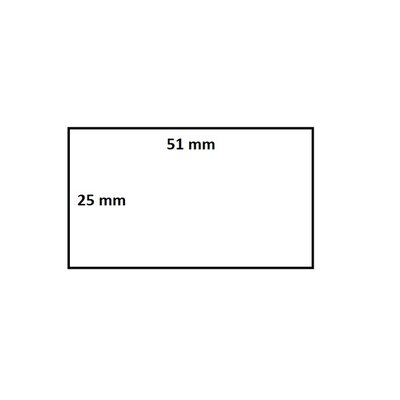 Labeletiket IEZZY Zebra 880199-025D 51x25mm 25mm wit permanent 2580st