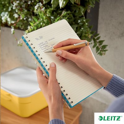 Cahier de notes Leitz Cosy spirale B5 ligné 160 pages 100g bleu