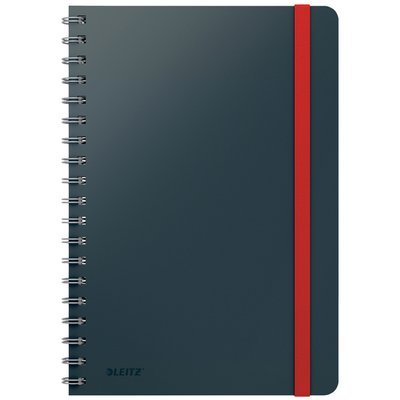 Cahier de notes Leitz Cosy spirale B5 ligné 160 pages 100g gris
