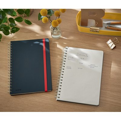 Cahier de notes Leitz Cosy spirale B5 ligné 160 pages 100g gris
