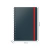 Cahier de notes Leitz Cosy spirale B5 ligné 160 pages 100g gris Photo