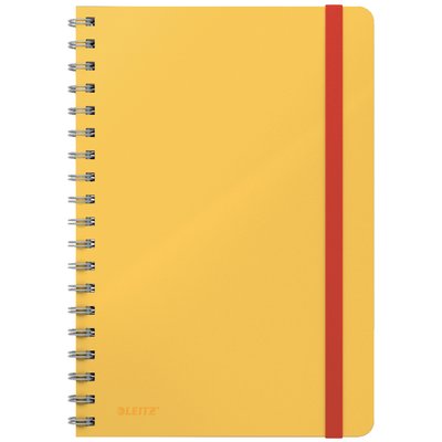 Cahier de notes Leitz Cosy B5 spirale ligné 160 pages 100g jaune