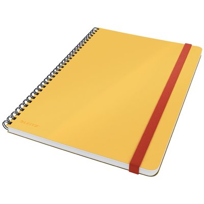 Cahier de notes Leitz Cosy B5 spirale ligné 160 pages 100g jaune