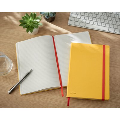 Cahier de notes Leitz Cosy B5 spirale ligné 160 pages 100g jaune